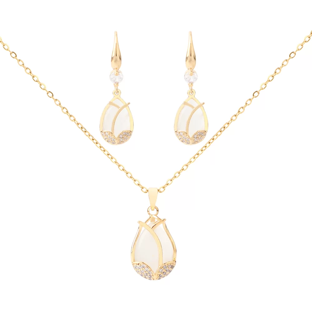 CUNYAN Gold Plated Fashion Jewelry Sets 2024 Minimalist Dainty Jewellery For Women Necklace And Earring Sets