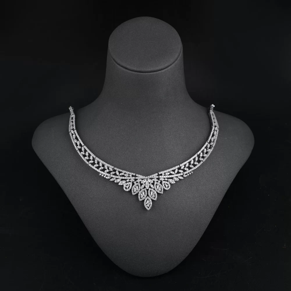 AAA Cubic Zirconia Luxury Necklace Set Jewelry Dubai Nigeria Fashion Saudi Arabia Wedding accessories Bridal Jewelry Set - Image 3