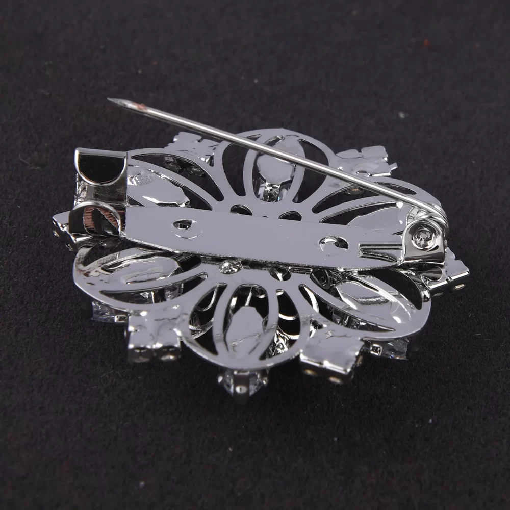 Fashion Jewelry Bling Zircon Gold Plated Hollow 3D Flower Brooches Luxury Women Brooch Pin - Image 5