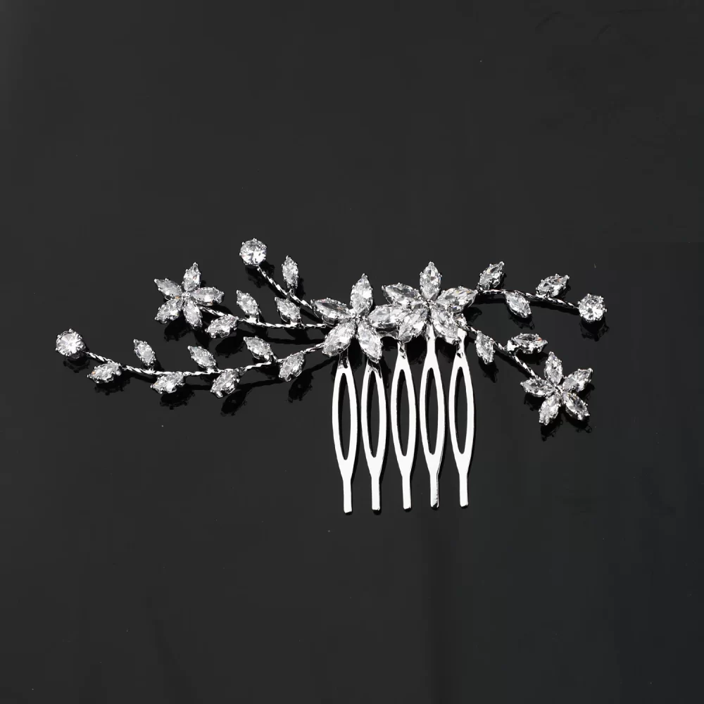 handmade high quality zircon wedding bride hair accessories bridal hair combs