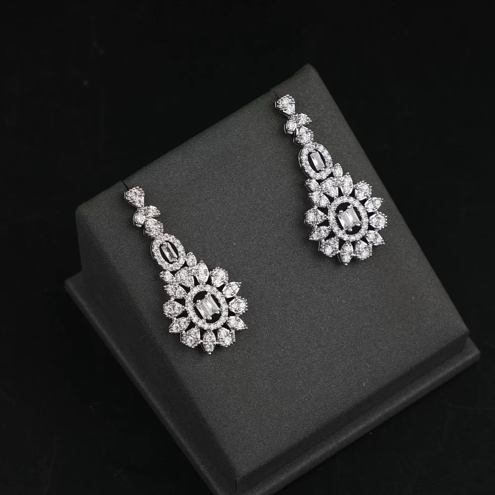 Fine jewelry sets for women fashion 4 piece zirconia jewellery Dubai bridal wedding jewelry set - Image 5