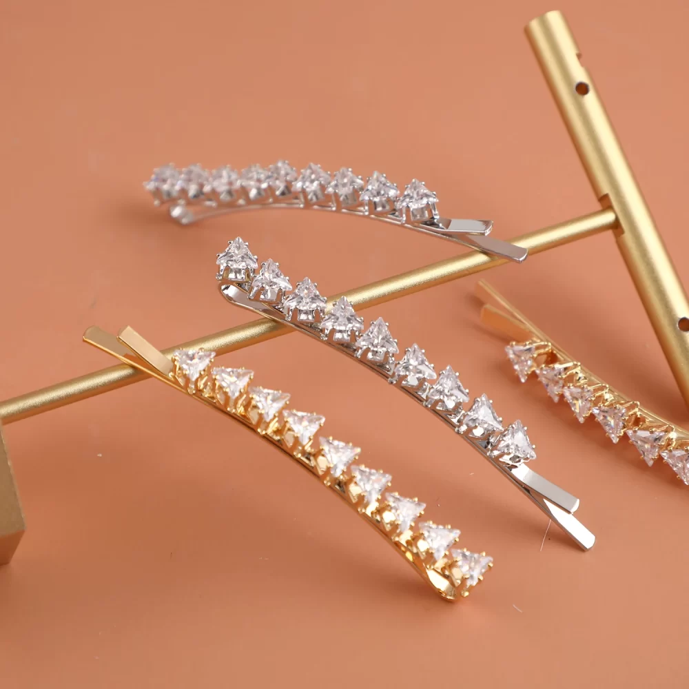 Sparkling Hair Decoration Zirconia Diamante Hairpin BP-Bobby Pin Barrettes Hair Accessories Clips