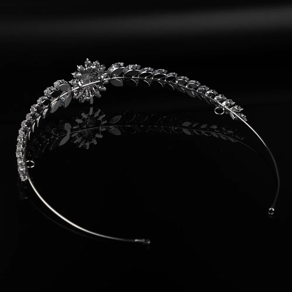 Platinum Plated Luxury Zircon Hair Jewelry Hairbands Hair Accessories Designer Headbands For Women Bridal Headpieces Fashion - Image 6