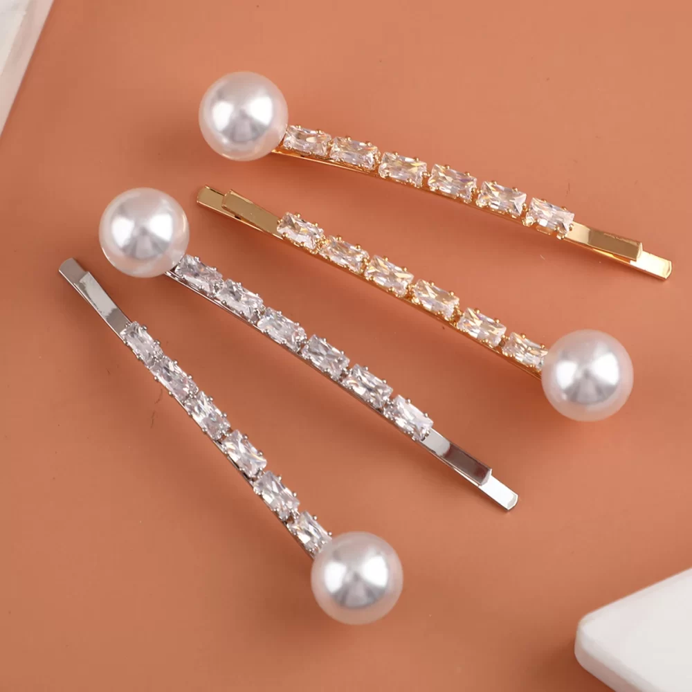 Sparkling Zircon Diamante Hair Clips For Women BP-Bobby Pin Barrette Pour Cheveux Pearl Hair Clips Hairpins