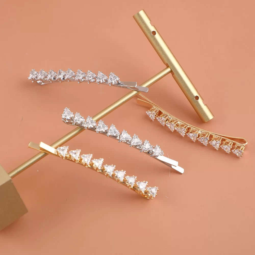 Sparkling Hair Decoration Zirconia Diamante Hairpin BP-Bobby Pin Barrettes Hair Accessories Clips - Image 6