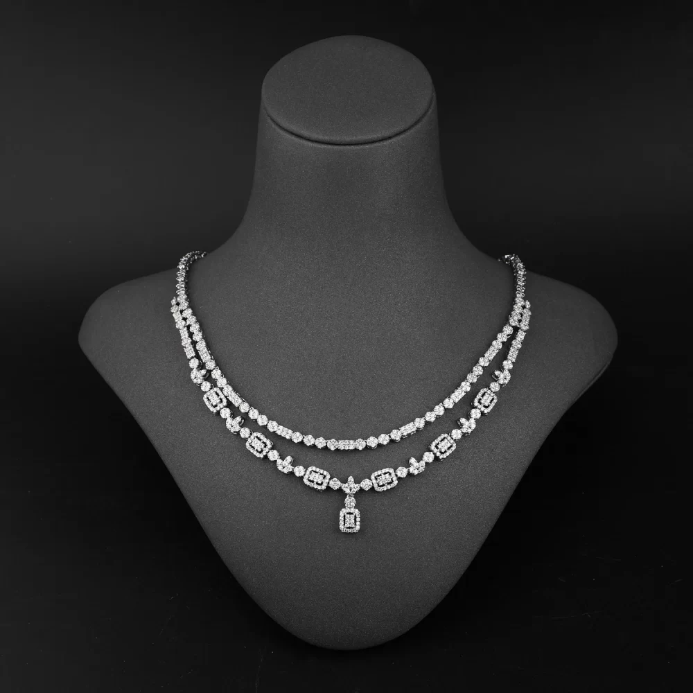 4piece Exquisite Cubic Zirconia Necklace Bracelet Ring Earring Set Women Luxury African Jewelry Sets Bridal Wedding Jewelry Set - Image 3