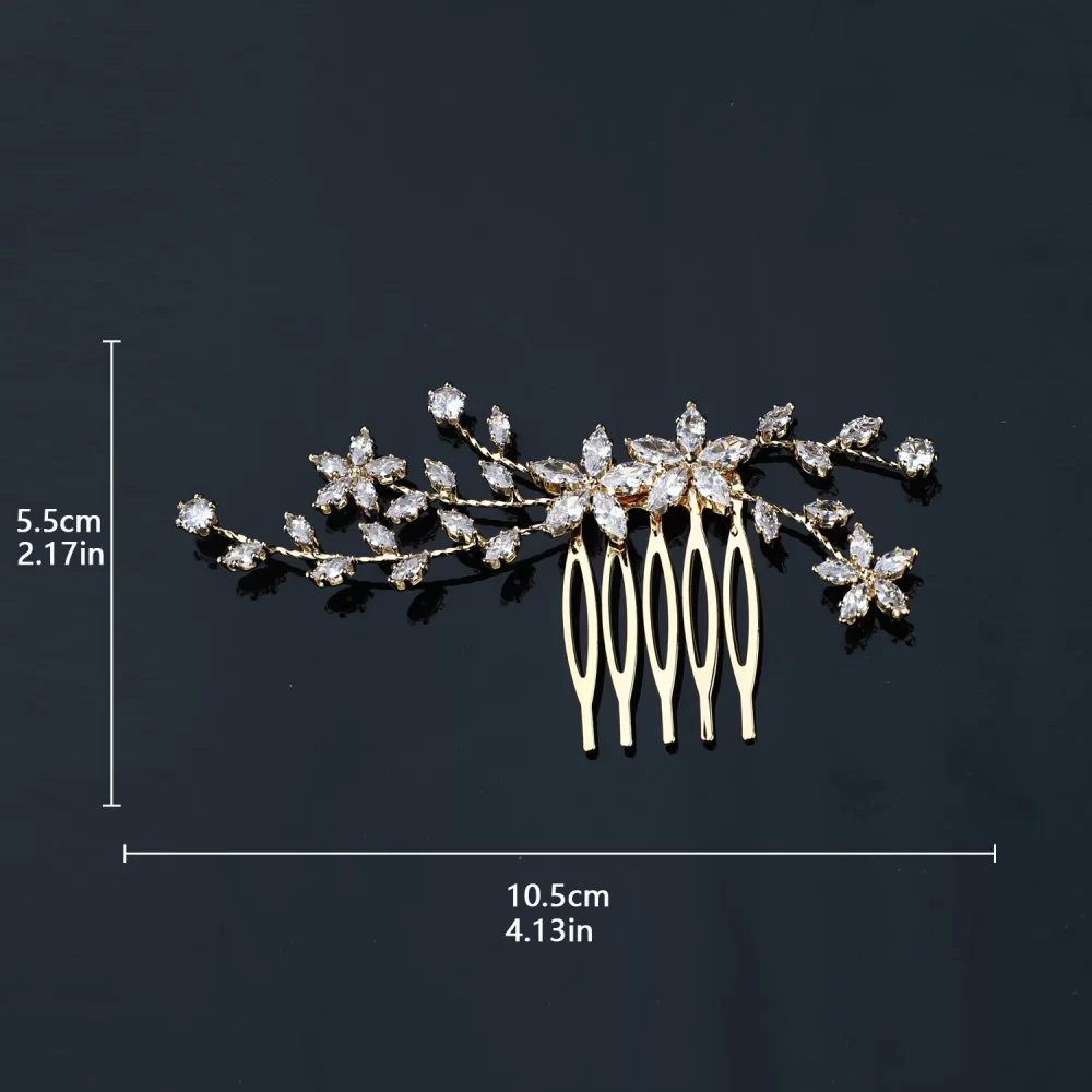 handmade high quality zircon wedding bride hair accessories bridal hair combs - Image 2